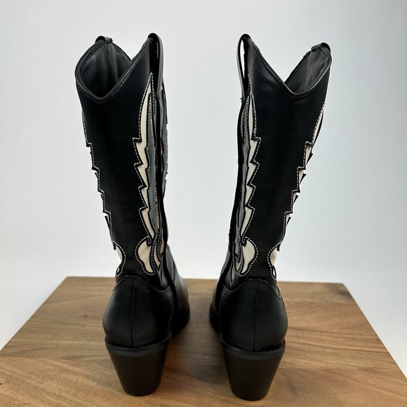 Womens‎ Billini Norva Black Faux Leather Western Pointed Toe Boots Size 7 M EUC - Picture 4 of 7